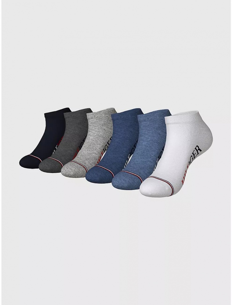 Tommy Hilfiger Ankle Sock 6-Pack Socks Classic White /Multi | 1982-DELFK