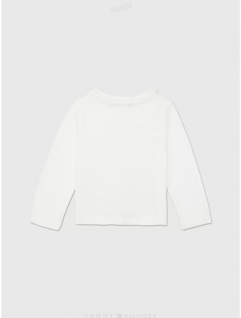 Tommy Hilfiger Babies' Classic Cardigan Sweatshirts & Sweaters Fresh White | 6012-GXUOM
