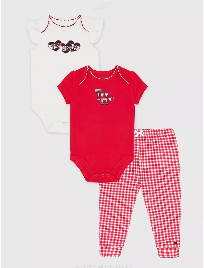 Tommy Hilfiger Babies' Onesie and Pant Set 3PC Onesies Assorted | 2310-IOMKP