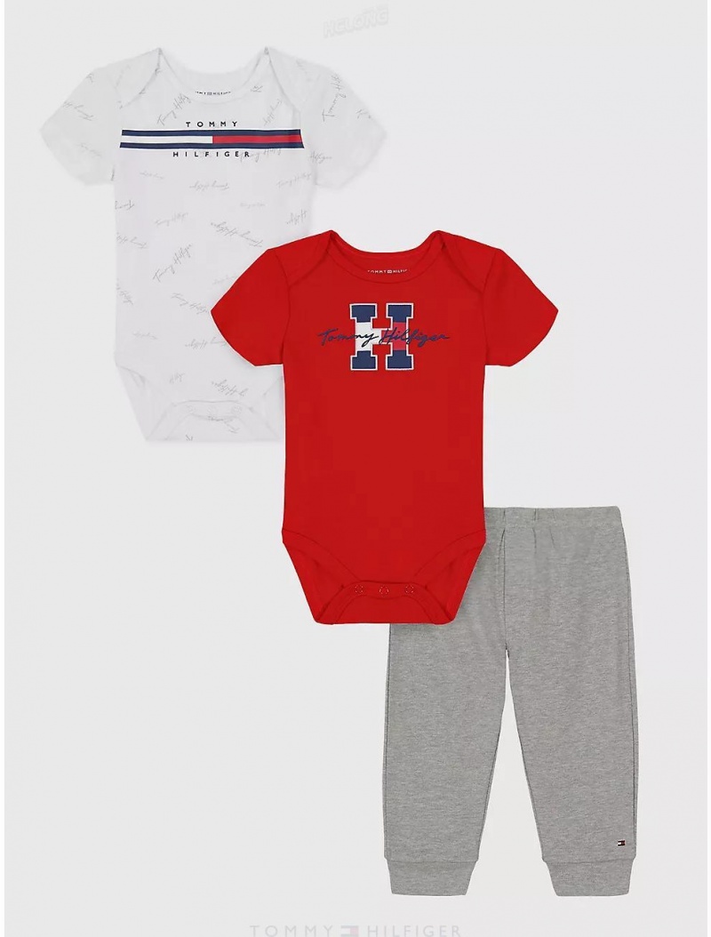 Tommy Hilfiger Babies' Onesie and Pant Set 3PC Sets Assorted | 2596-HMASZ