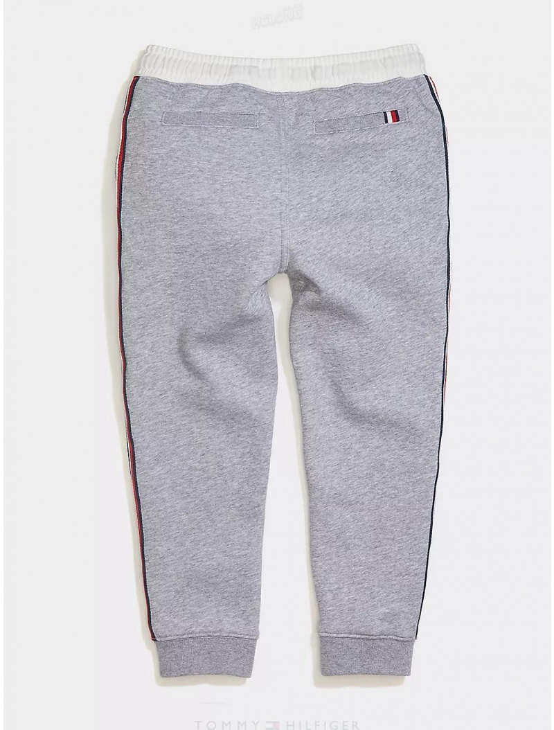 Tommy Hilfiger Babies' Side Stripe Jogger Sweatpants + Joggers Academy Grey Heather | 6752-HZQXN