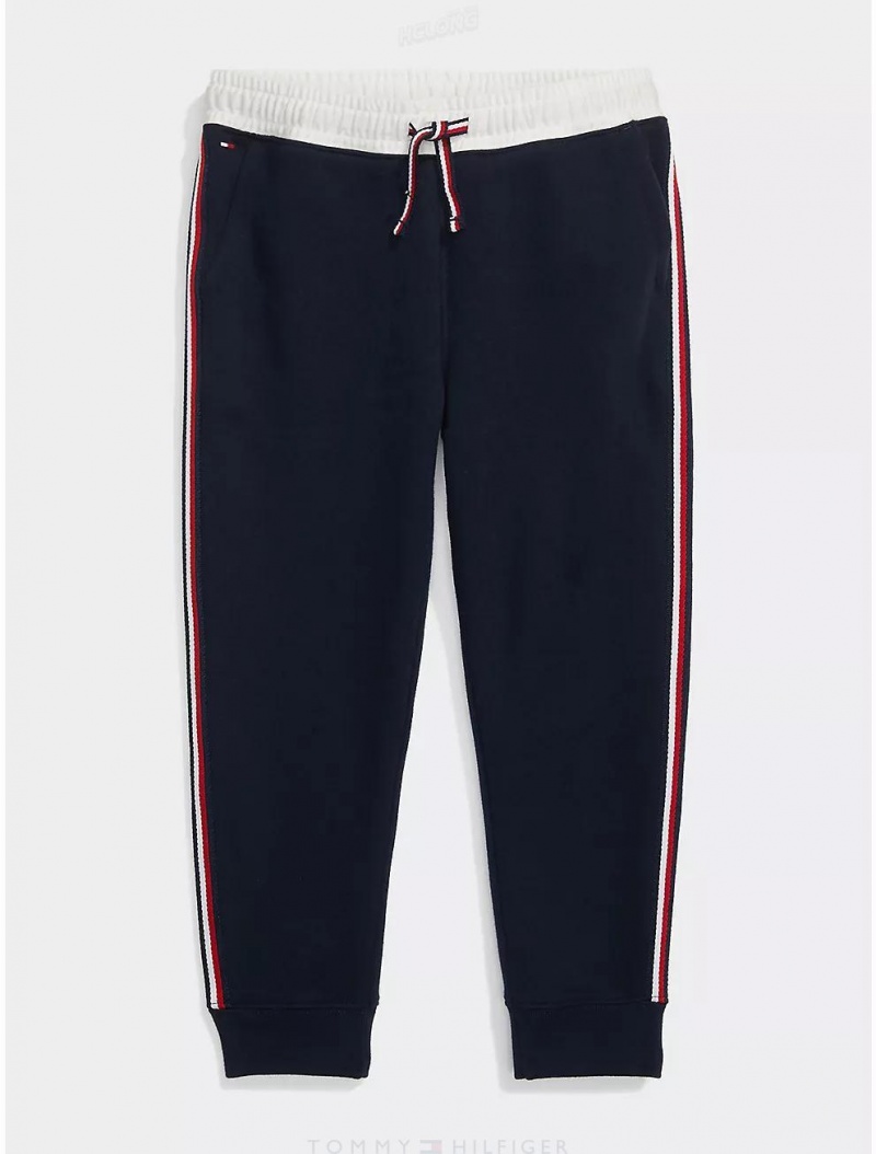 Tommy Hilfiger Babies' Side Stripe Jogger Sweatpants + Joggers Desert Sky | 0571-IRSZV