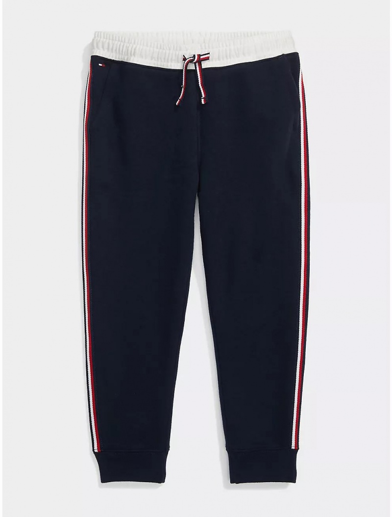 Tommy Hilfiger Babies\' Side Stripe Jogger Sweatpants + Joggers Desert Sky | 0571-IRSZV