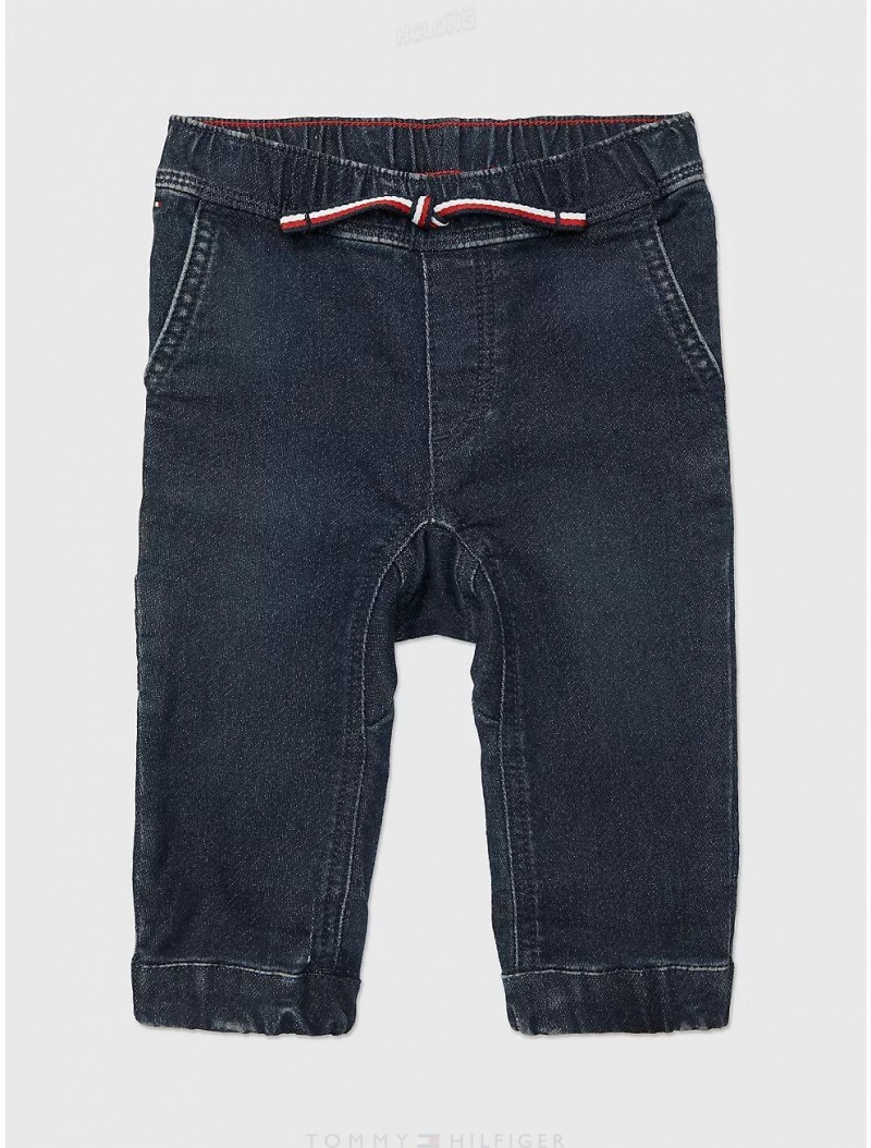 Tommy Hilfiger Babies' Slim Denim Jogger Sweatpants + Joggers Jonah Wash | 0721-JTOUR