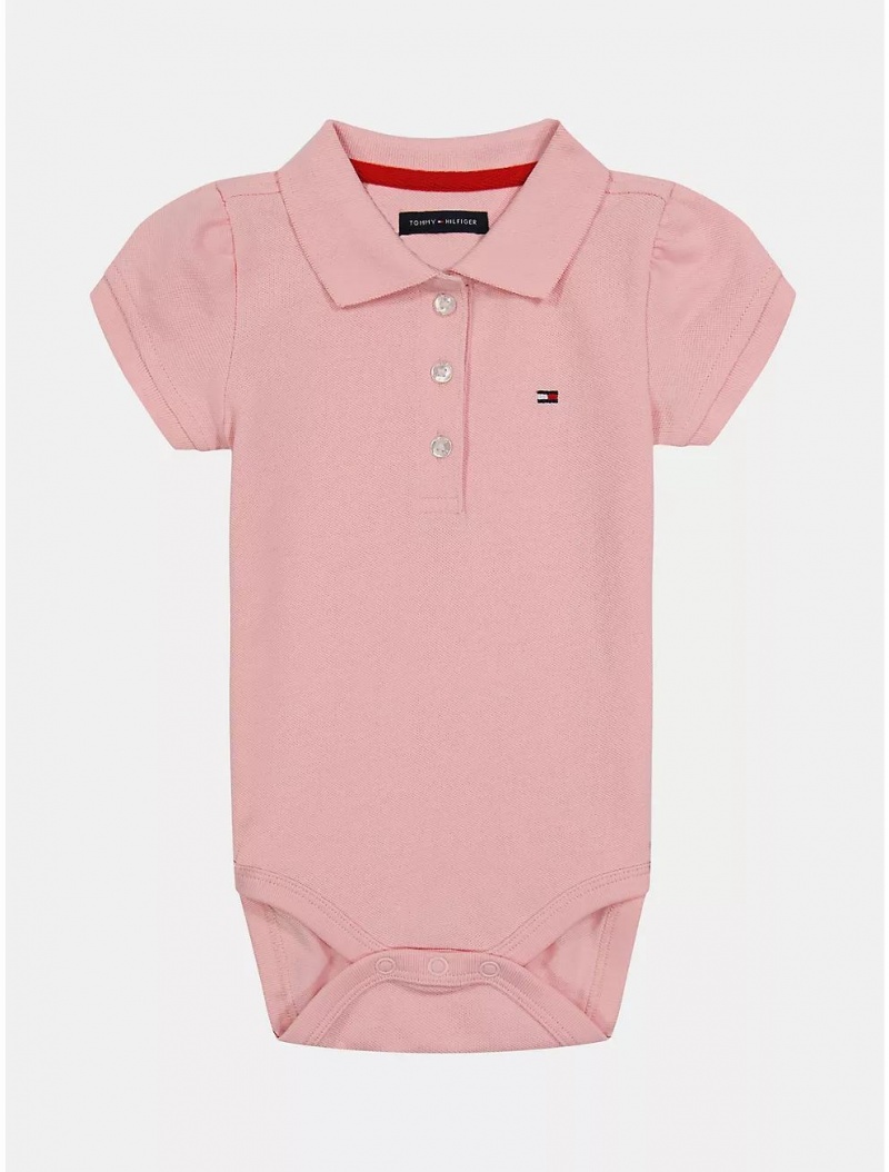 Tommy Hilfiger Babies\' Solid Bodysuit Bodysuits Rose Shadow | 0738-MGCBN