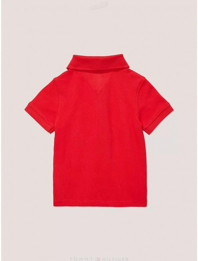 Tommy Hilfiger Babies' Solid Stretch Polo Polos Primary Red | 2895-WCDEK