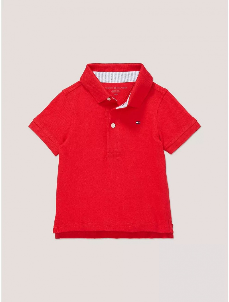 Tommy Hilfiger Babies\' Solid Stretch Polo Polos Primary Red | 2895-WCDEK