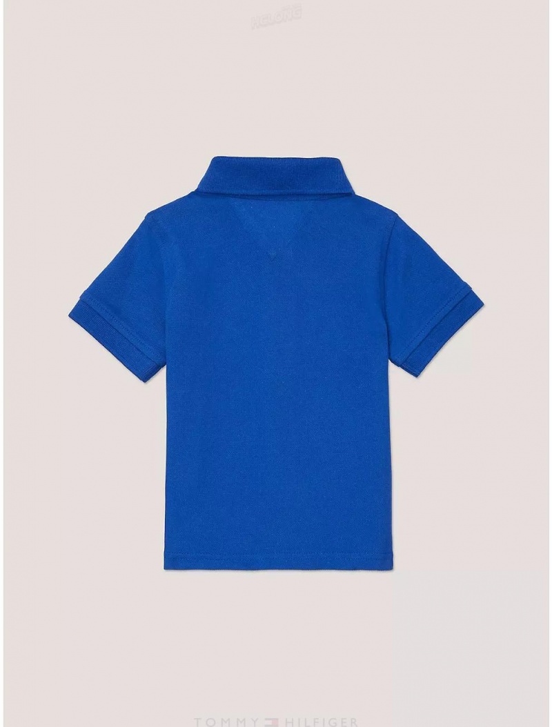 Tommy Hilfiger Babies' Solid Stretch Polo Polos Cobalt | 5087-MBJCA