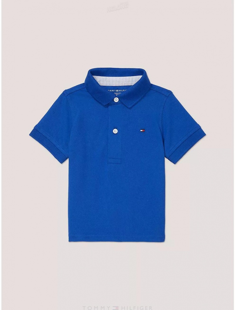 Tommy Hilfiger Babies' Solid Stretch Polo Polos Cobalt | 5087-MBJCA