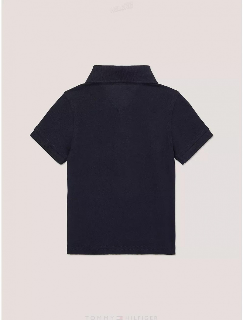 Tommy Hilfiger Babies' Solid Stretch Polo Polos Desert Sky | 6075-XCZNV