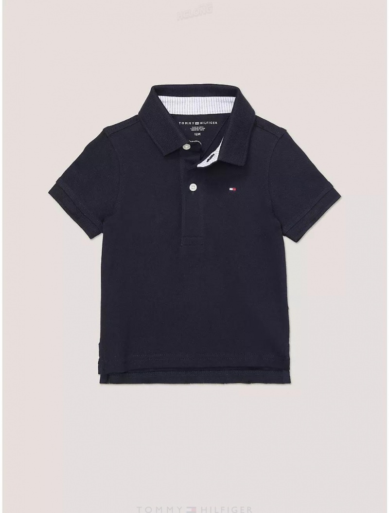 Tommy Hilfiger Babies' Solid Stretch Polo Polos Desert Sky | 6075-XCZNV