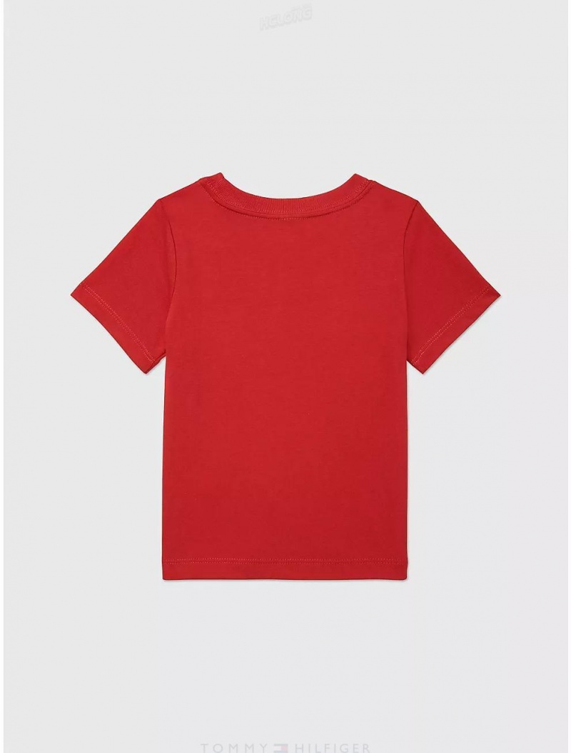 Tommy Hilfiger Babies' Solid T-Shirt T-Shirts Primary Red | 5329-HWNTM