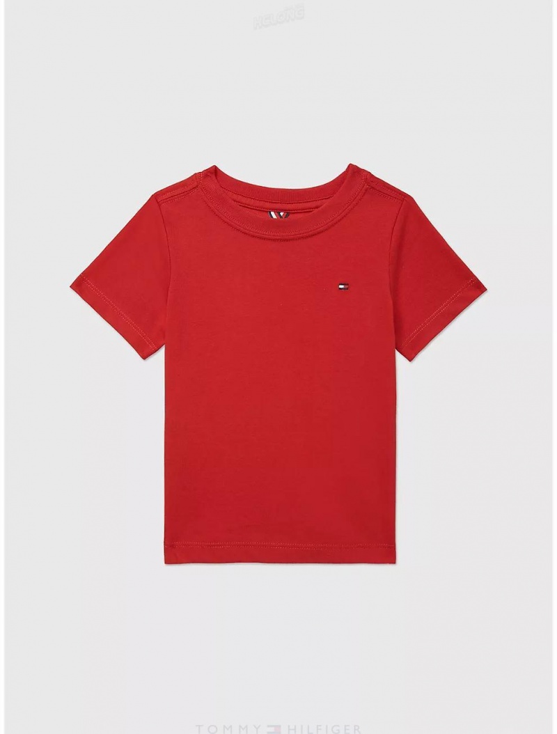 Tommy Hilfiger Babies' Solid T-Shirt T-Shirts Primary Red | 5329-HWNTM