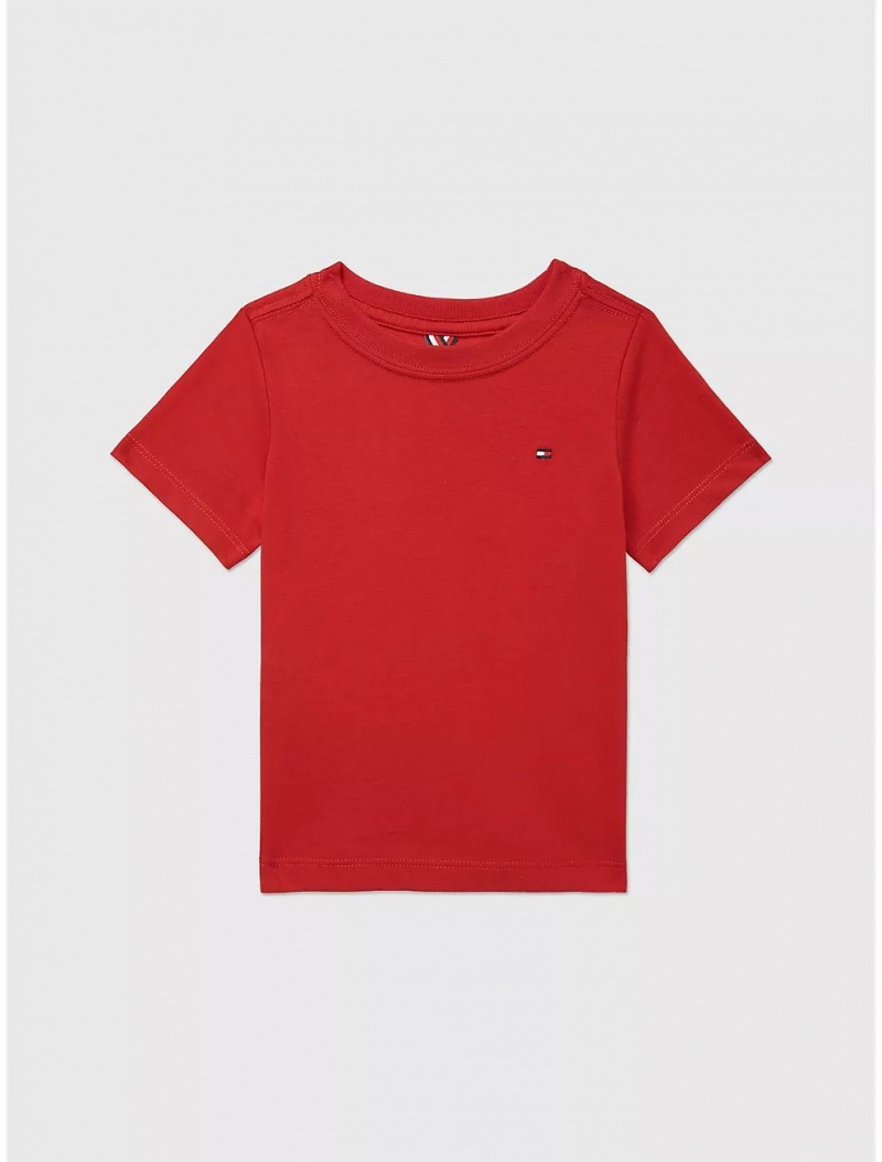 Tommy Hilfiger Babies\' Solid T-Shirt T-Shirts Primary Red | 5329-HWNTM