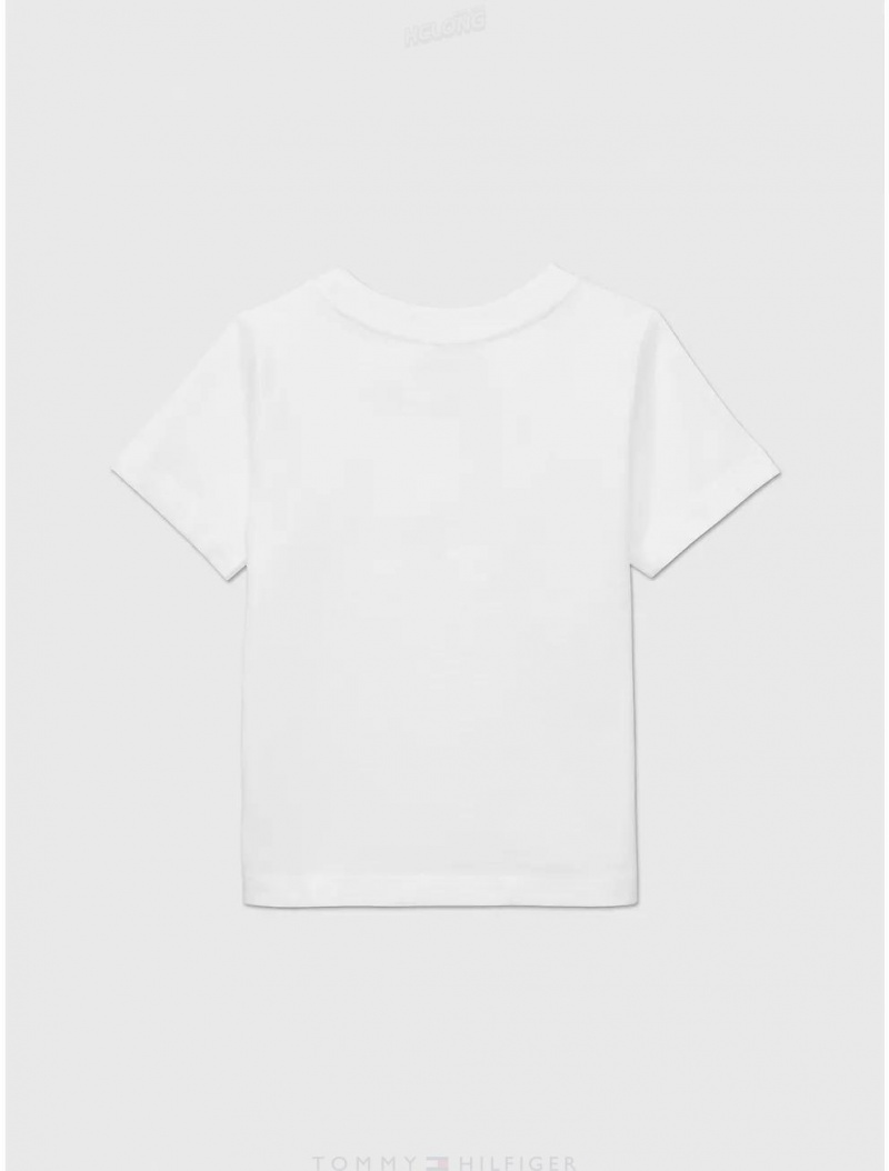 Tommy Hilfiger Babies' Solid T-Shirt T-Shirts Optic White | 6794-OCMKL