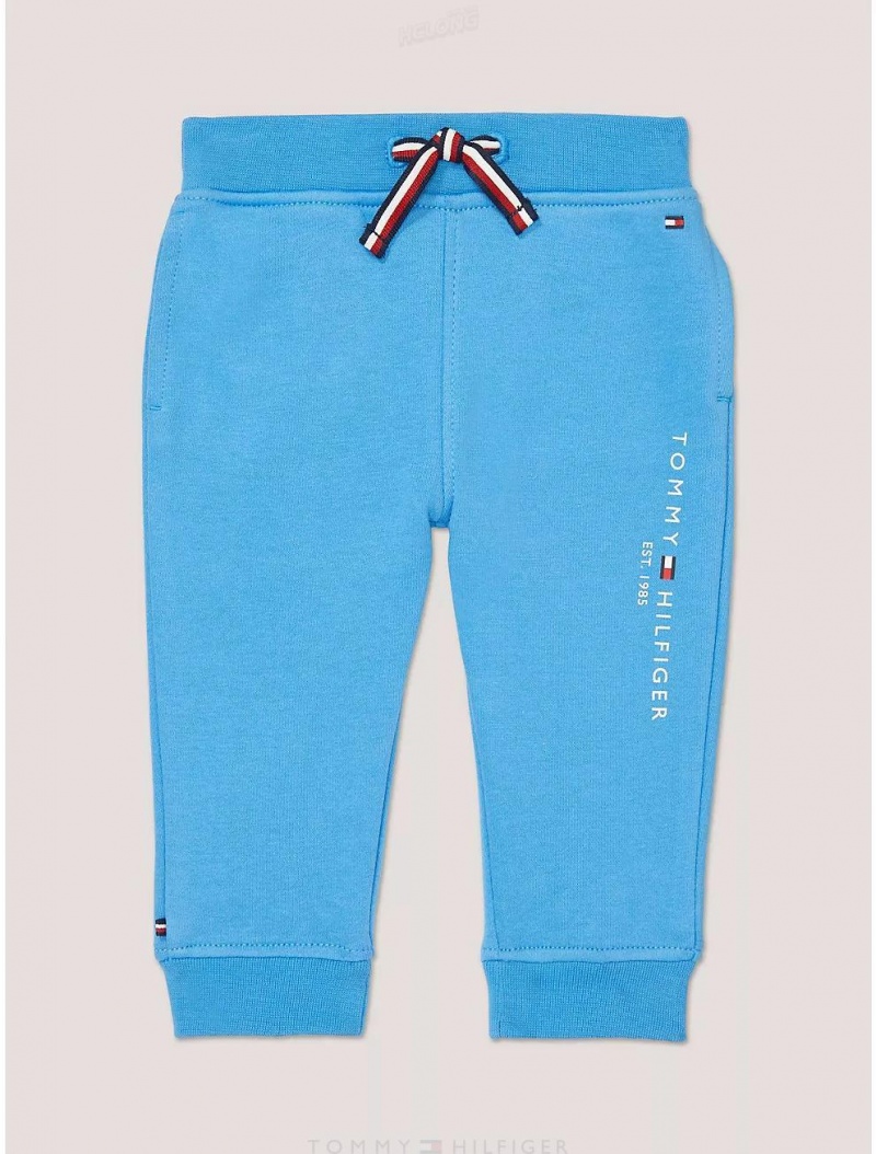 Tommy Hilfiger Babies' Tommy Logo Sweatpant Sweatpants + Joggers Aegean Ocean | 0179-HYRGO