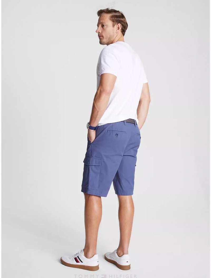 Tommy Hilfiger Belted Cargo Short Shorts Bank Blue | 0674-XDENP