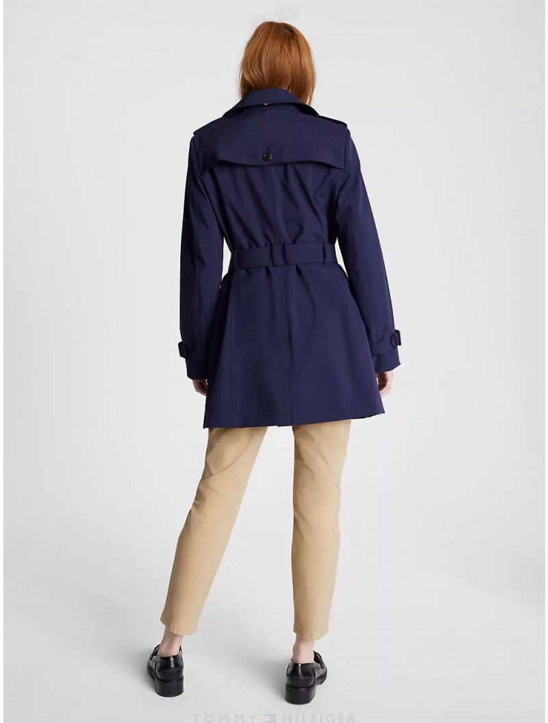 Tommy Hilfiger Belted Single Breasted Trench Jackets Desert Sky | 0916-IODVB 
