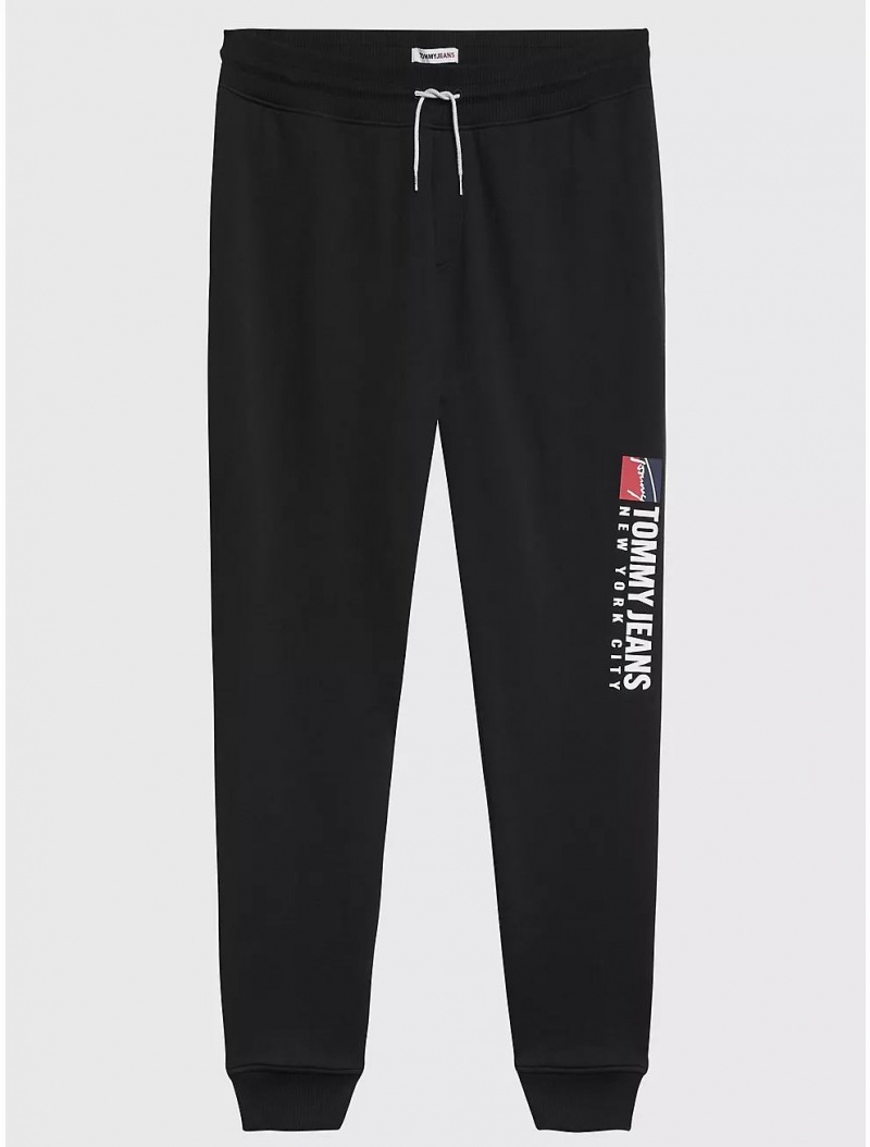 Tommy Hilfiger Big And Tall Slim Fit NYC Sweatpant Big & Tall Black | 4296-XAQNF