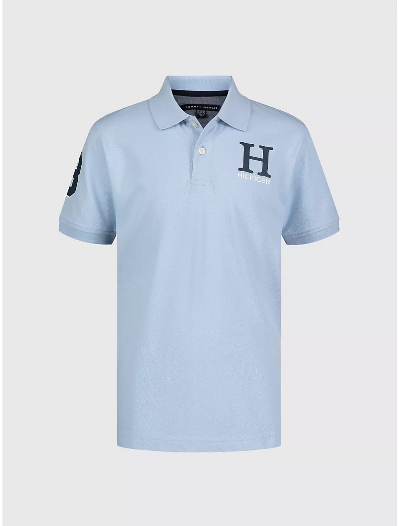 Tommy Hilfiger Big Kids\' H Polo Polos Cerulean | 7659-ZQKNY