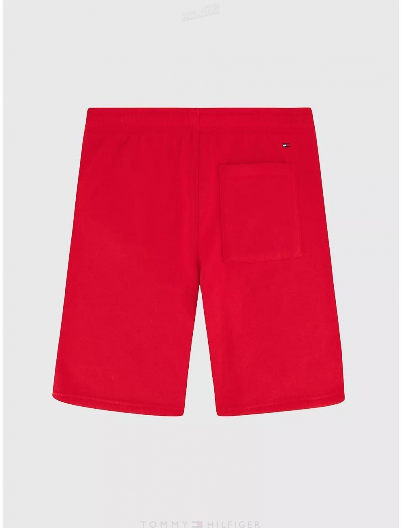 Tommy Hilfiger Big Kids' Signature Knit Short Shorts Tommy Red | 9658-ECQVB