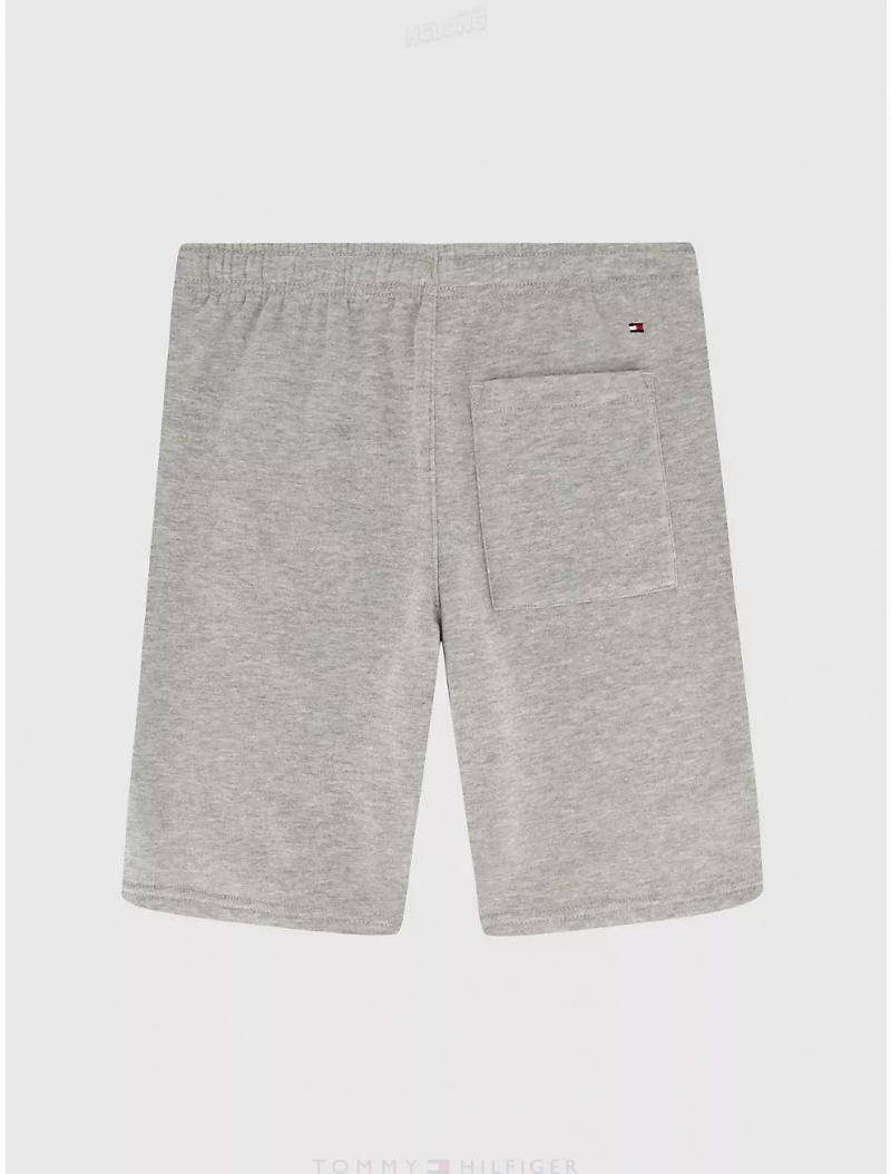 Tommy Hilfiger Big Kids' Signature Knit Short Shorts Grey Heather | 6039-CZKGA