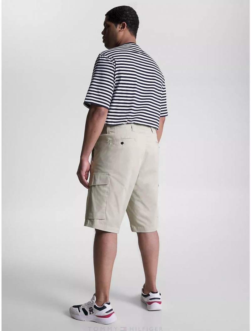 Tommy Hilfiger Big and Tall Relaxed Fit 1985 Cargo Short Big & Tall Bleached Stone | 9541-PTAIK