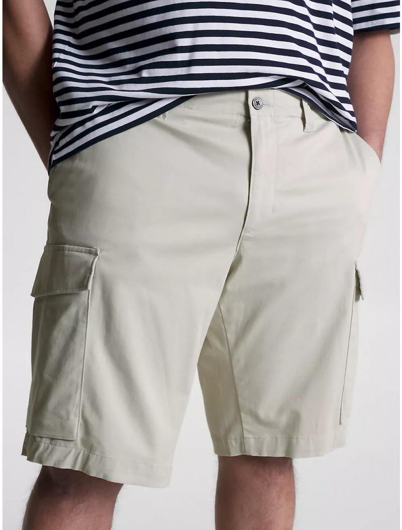 Tommy Hilfiger Big and Tall Relaxed Fit 1985 Cargo Short Big & Tall Bleached Stone | 9541-PTAIK