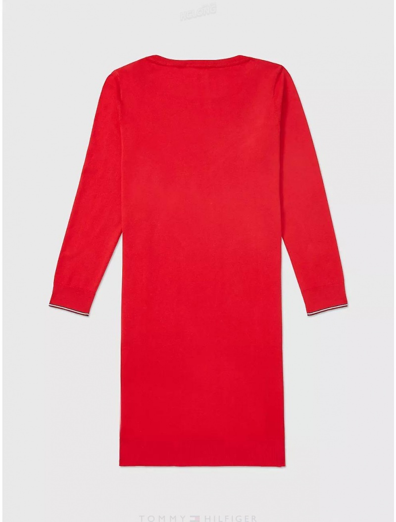 Tommy Hilfiger Boatneck Dress Dresses & Skirts Primary Red | 2460-FMUBT