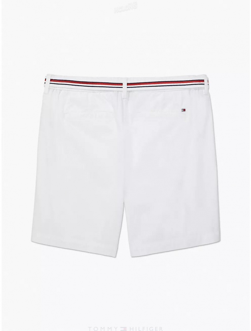 Tommy Hilfiger Chino Short Bottoms Optic White | 7328-SAGTN