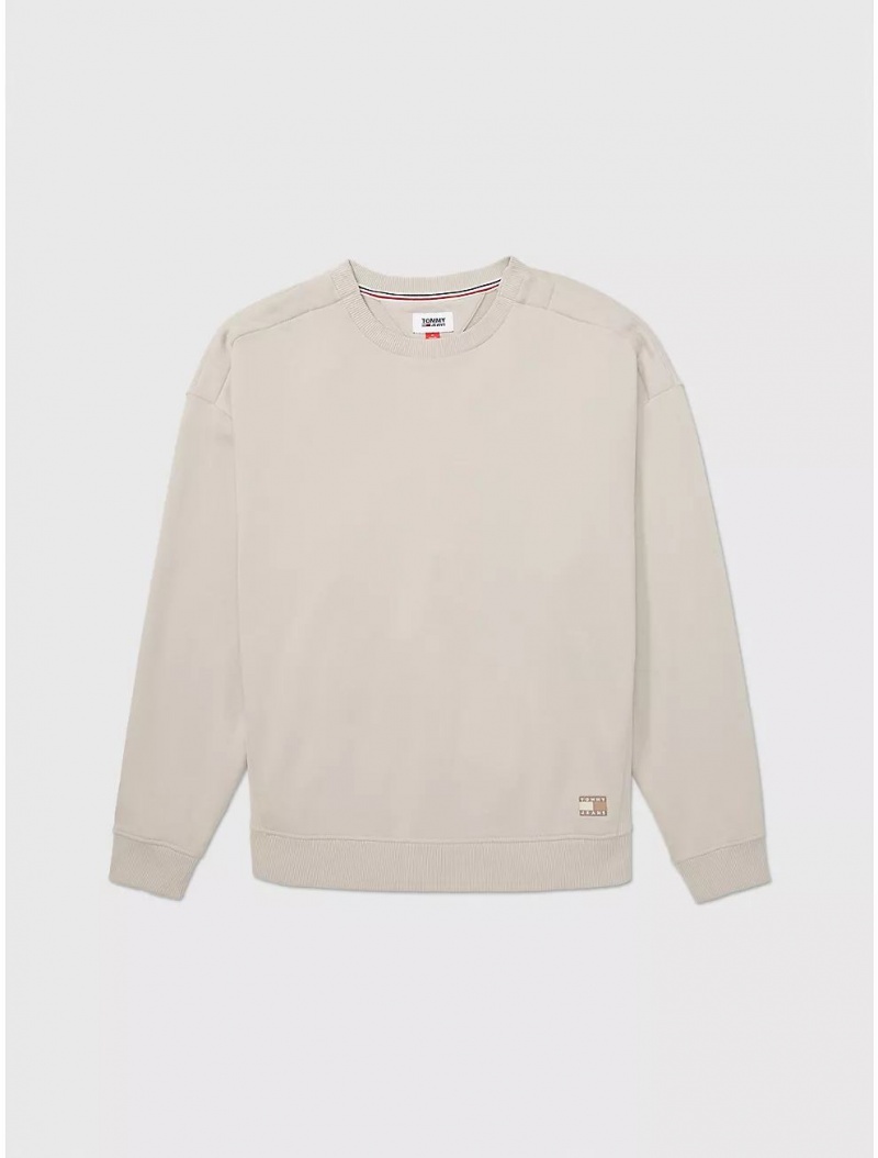 Tommy Hilfiger Classic Crewneck Sweatshirt Tops Fresh Clay | 2794-FIRZD