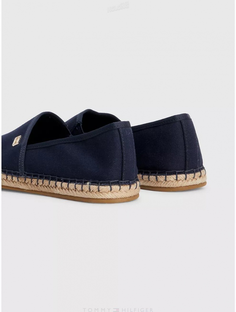 Tommy Hilfiger Classic Espadrille Shoes Space Blue | 4563-MYRFV