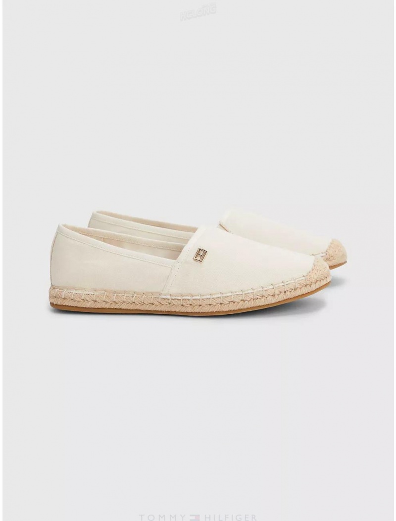 Tommy Hilfiger Classic Espadrille Shoes Sugarcane | 5126-DILAQ