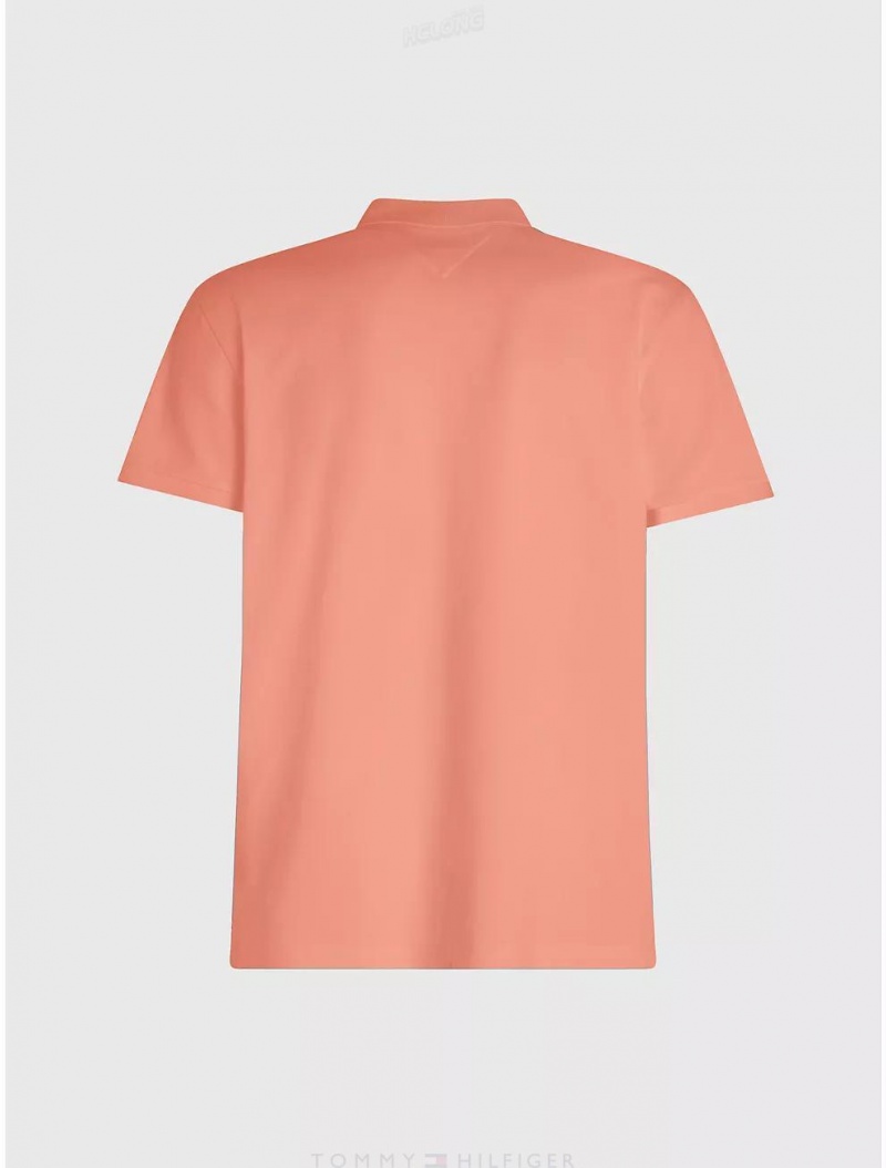 Tommy Hilfiger Classic Fit 1985 Polo Polos Peach Dusk | 0814-LNMOV