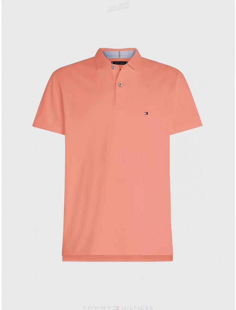 Tommy Hilfiger Classic Fit 1985 Polo Polos Peach Dusk | 0814-LNMOV