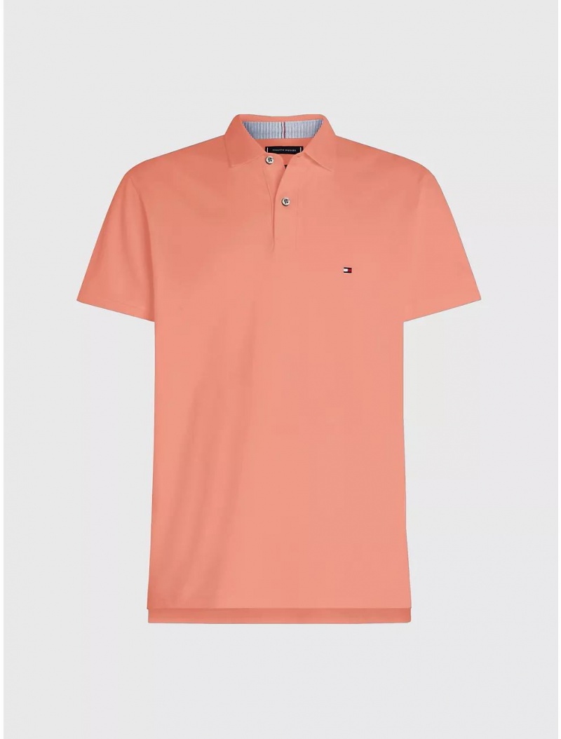 Tommy Hilfiger Classic Fit 1985 Polo Polos Peach Dusk | 0814-LNMOV