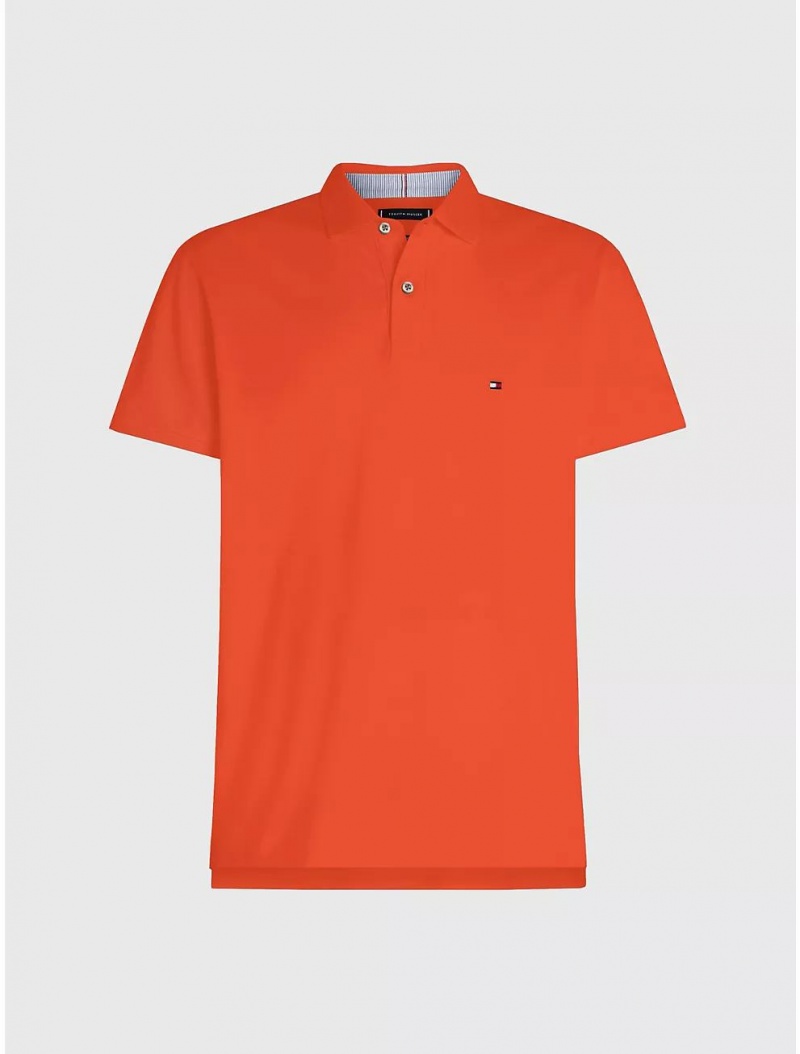 Tommy Hilfiger Classic Fit 1985 Polo Polos Deep Orange | 3451-UIMHK