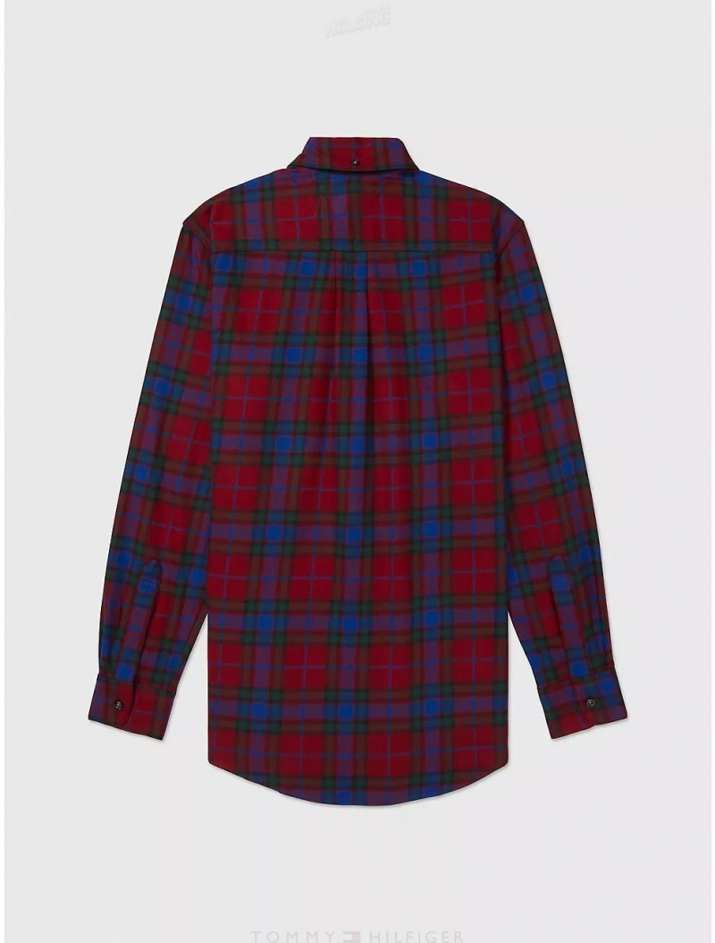 Tommy Hilfiger Classic Fit Bold Tartan Shirt Tops Rogue | 0471-IEVOC