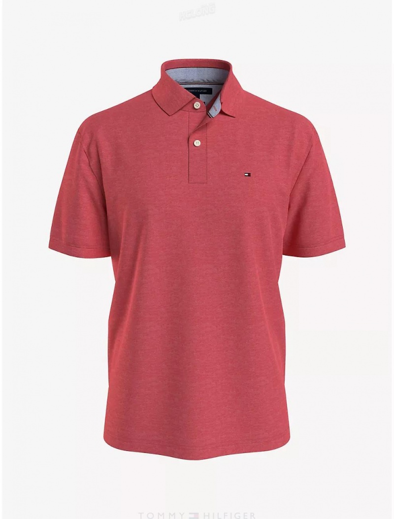 Tommy Hilfiger Classic Fit Pique Polo Polos Red Heather | 7569-RDZJS