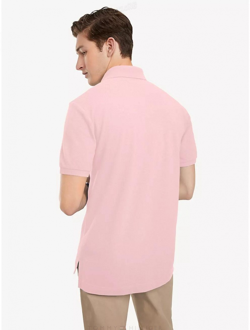 Tommy Hilfiger Classic Fit Pique Polo Tops Almond Blossom | 3194-NGSJK