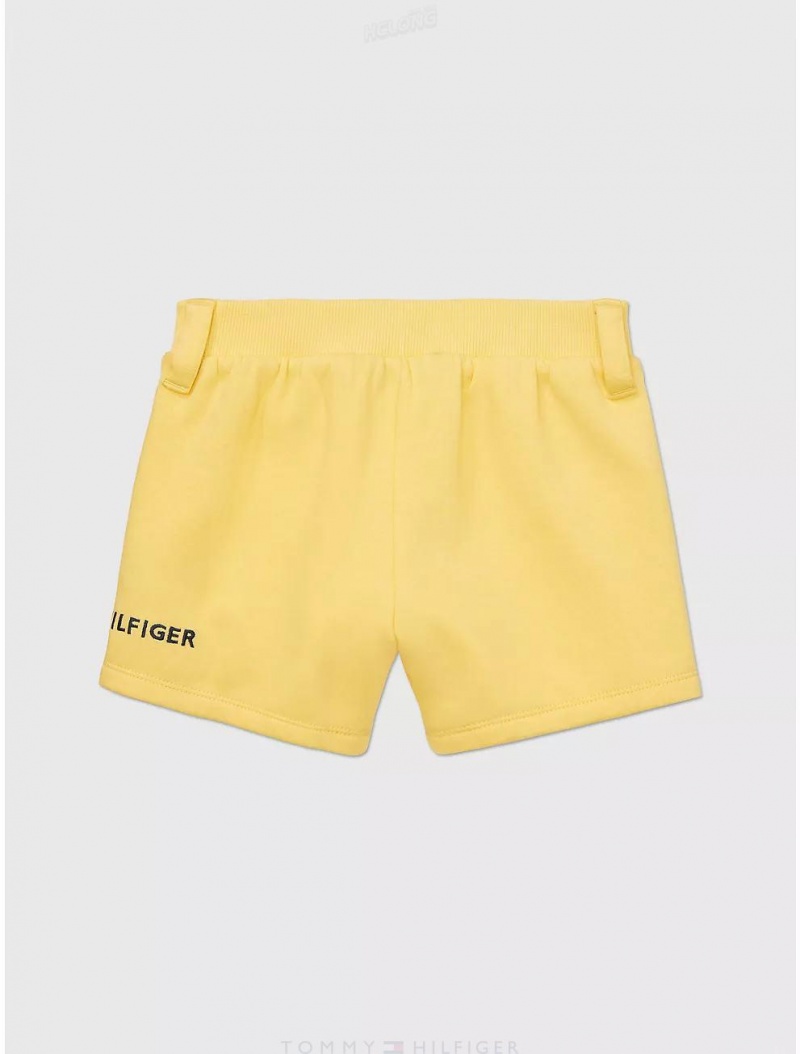 Tommy Hilfiger Classic Knit Short Bottoms Cheerful Yellow | 3654-GNSBO