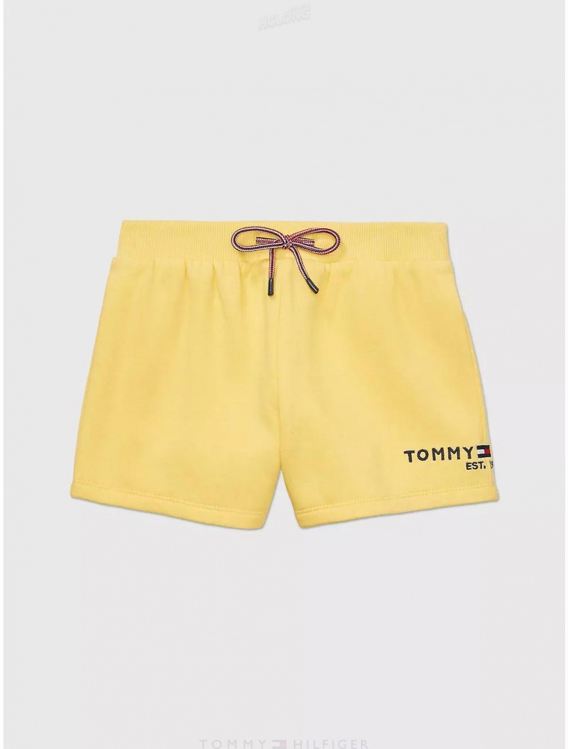 Tommy Hilfiger Classic Knit Short Bottoms Cheerful Yellow | 3654-GNSBO