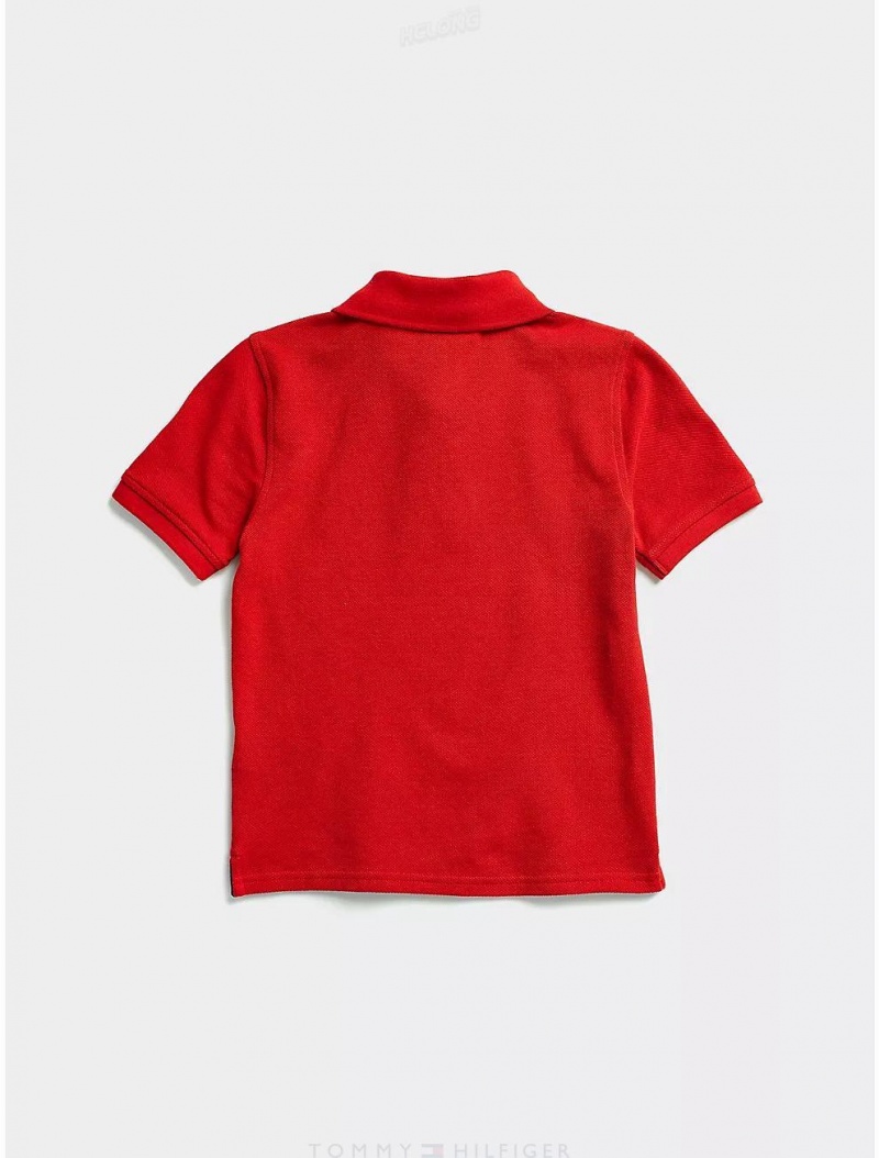 Tommy Hilfiger Classic Polo Tops Apple Red | 3768-HWEOV