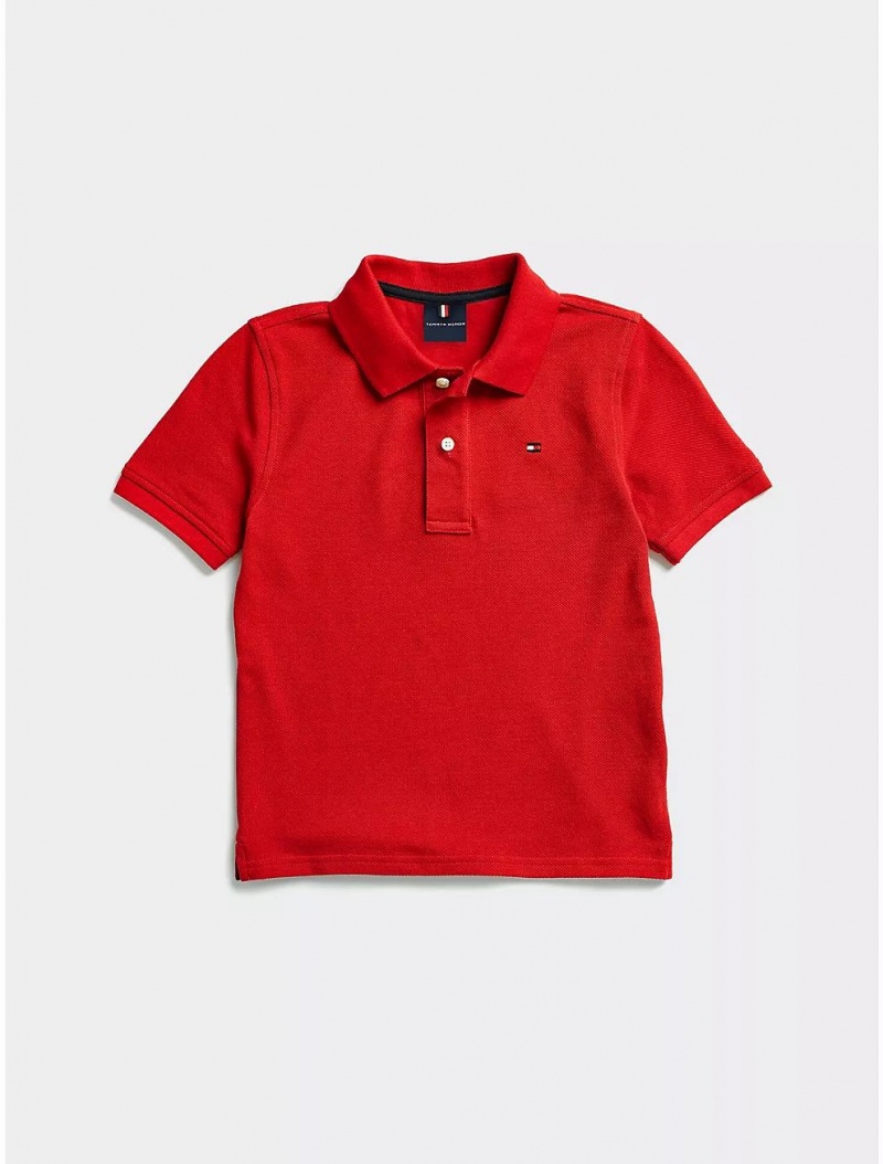 Tommy Hilfiger Classic Polo Tops Apple Red | 3768-HWEOV