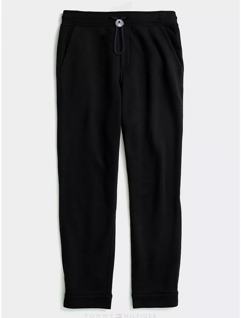 Tommy Hilfiger Classic Sweatpant Bottoms Black | 9076-QRYXJ