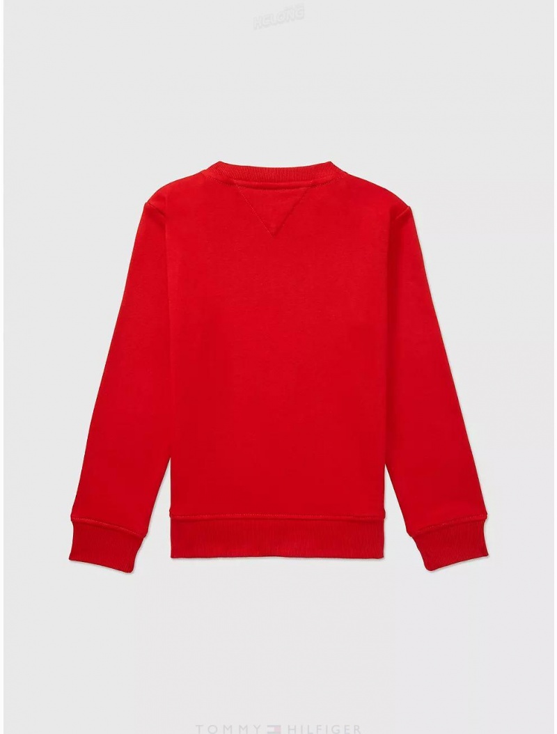 Tommy Hilfiger Classic Sweatshirt Tops Blush Red | 8476-UXMHV