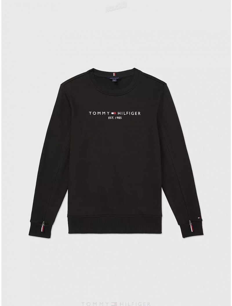 Tommy Hilfiger Classic Sweatshirt Tops Dark Sable | 3149-ISCVH