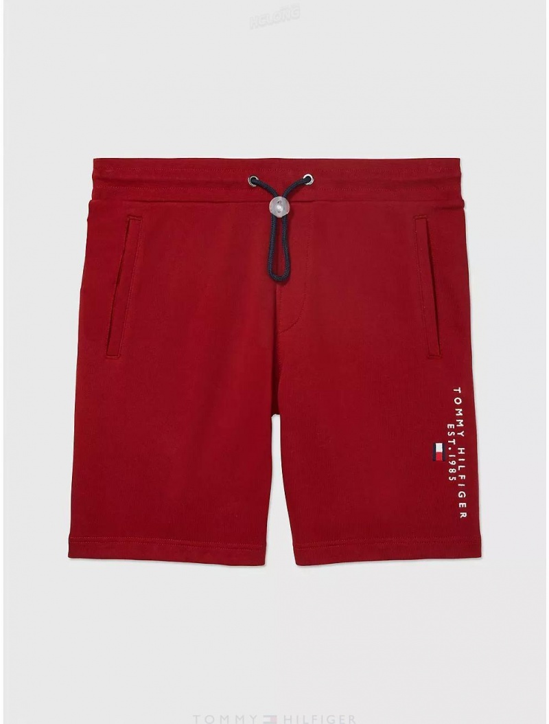 Tommy Hilfiger Classic Sweatshort Bottoms Regatta Red | 8512-IADNJ