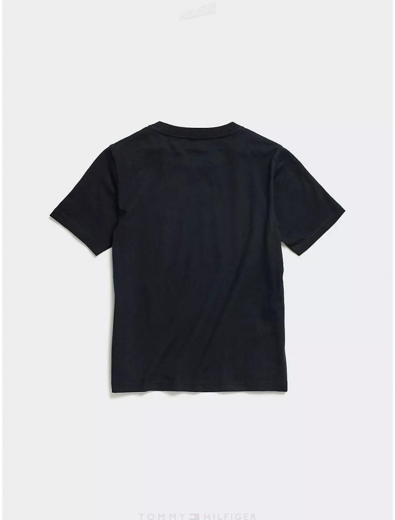 Tommy Hilfiger Classic T-Shirt Tops Navy | 4691-OHBFC