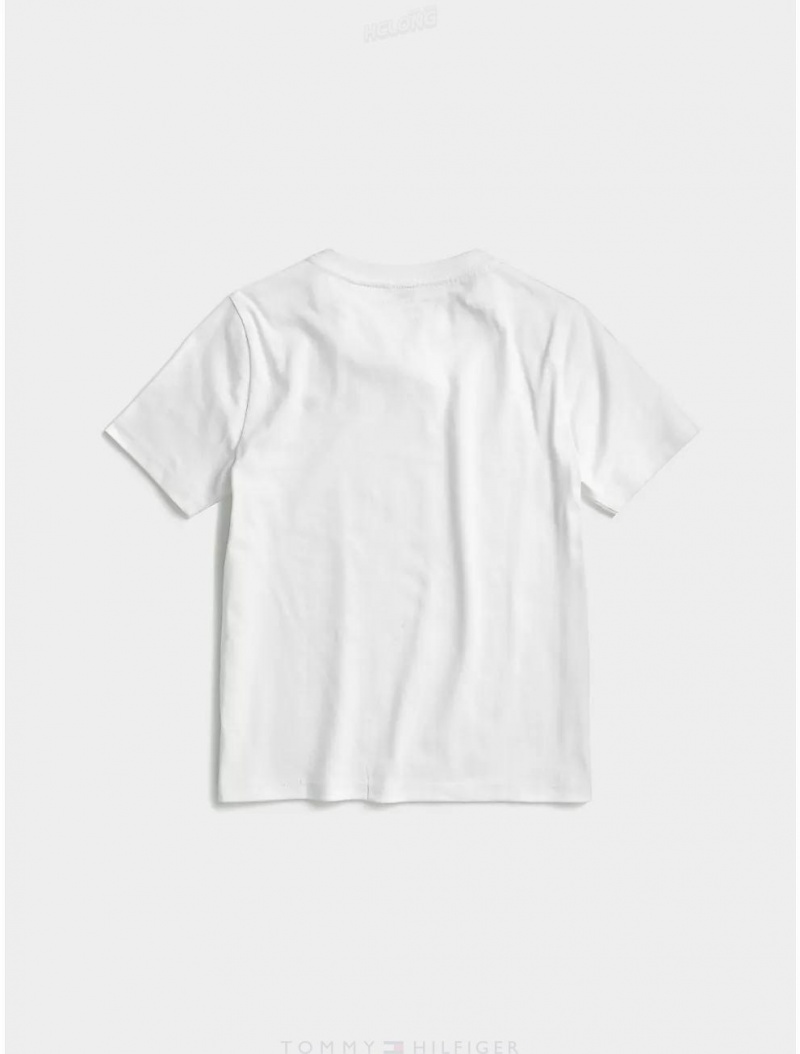 Tommy Hilfiger Classic T-Shirt Tops Optic White | 9761-UCNTP